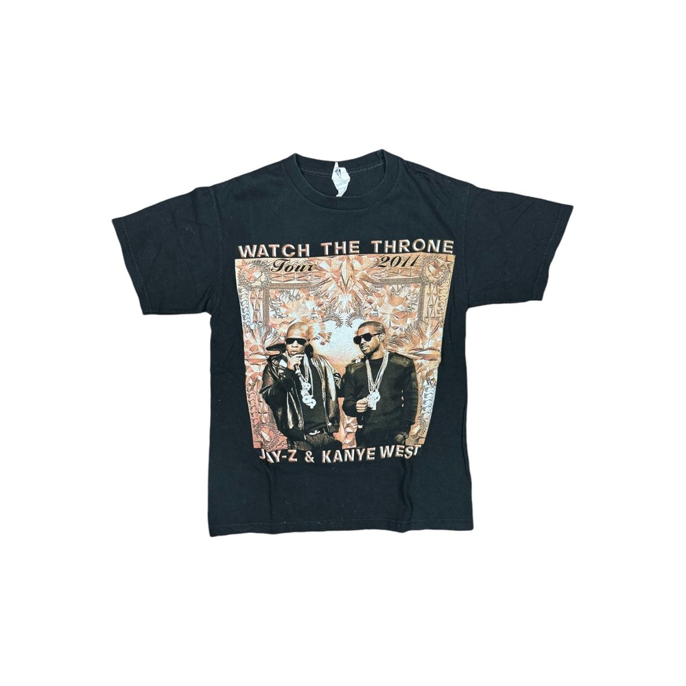 Kanye West T-Shirt Mens S Black Good Watch The Throne 2011 Tour Double Sided